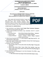 Pengumuman Rekruitmen Non Pns 2018 Plus Contoh Lamaran