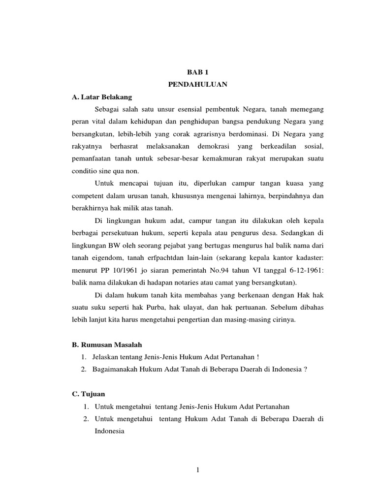 Makalah Hukum Adat Tanah Pdf