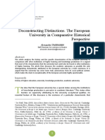 Deconstructing Distinctions. The European University in Comparative Historical Perspective