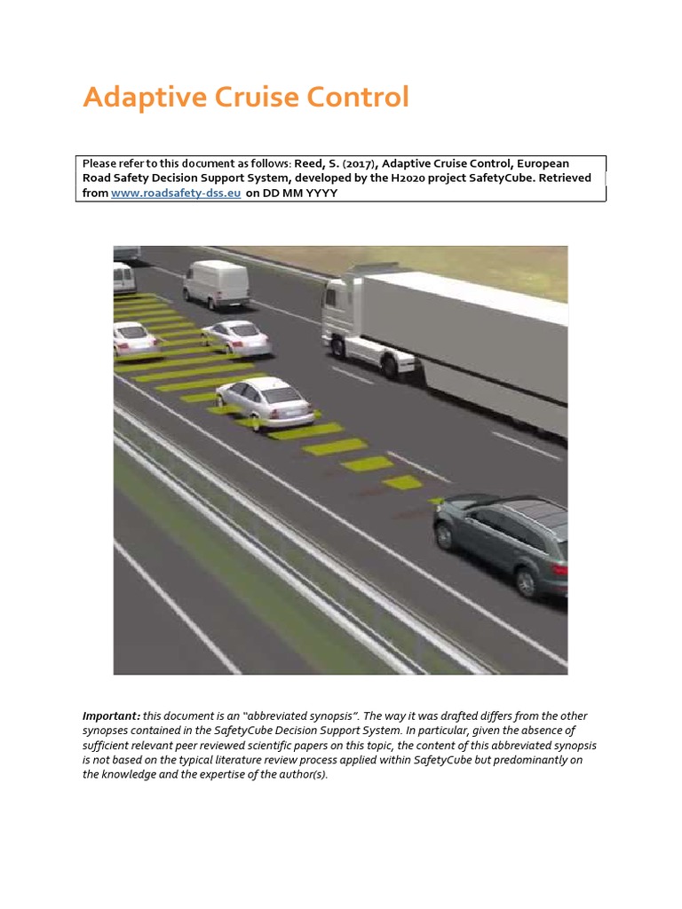Adaptive Cruise Control 13072017 | PDF | Transportation Engineering ...