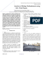 Design and Construction of Bridge Embankment Using R.E. Wall Panels