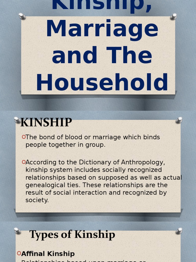 Kinship Marriage and the Household161116105039 Kinship Family