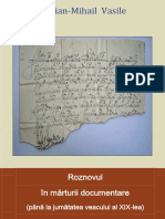 Roznovul in Marturii Documentare PDF