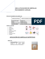 Tecnica Aplicacion de Ampollas (Tto Capilar)