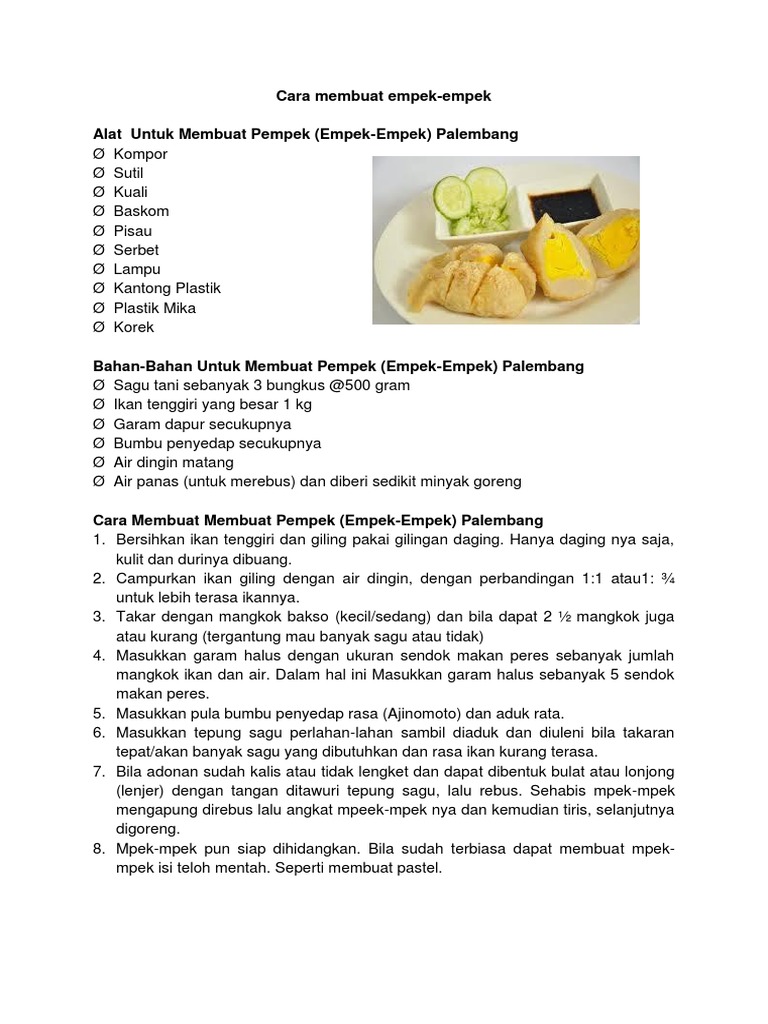 Cara Membuat Empek Pdf