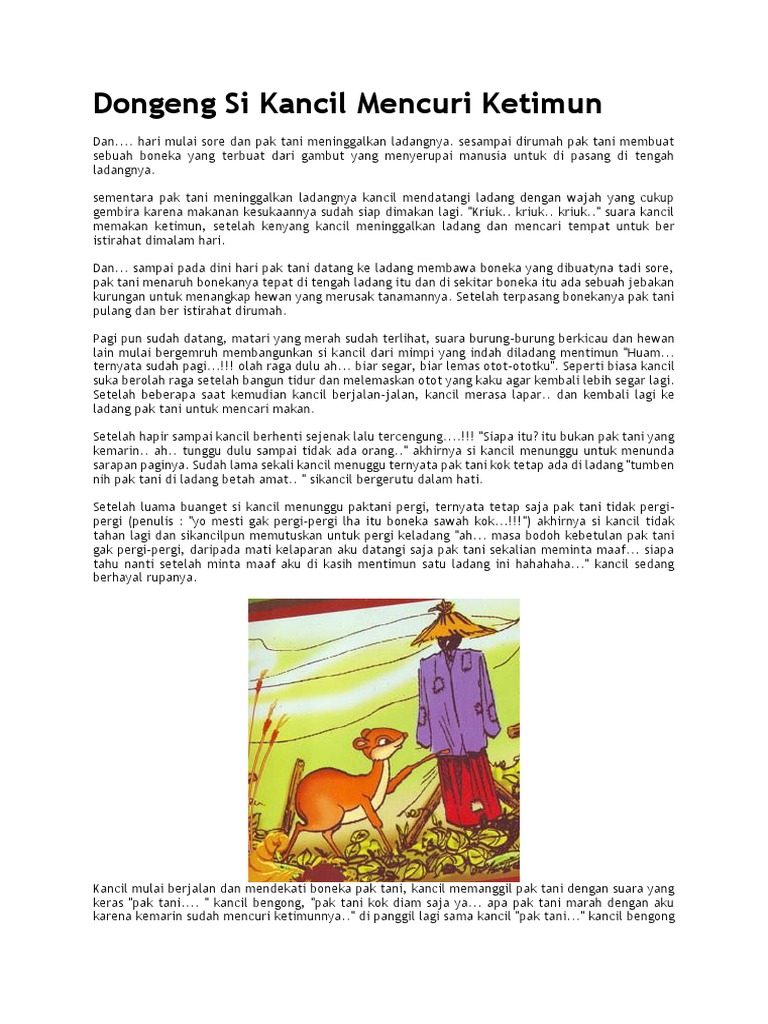 Dongeng Si Kancil Mencuri Ketimun 2 Pdf