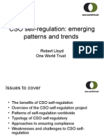 CSO Self-Regulation: Emerging Patterns and Trends