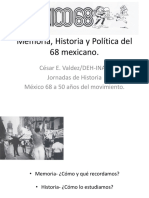 Memoria historia del 68 mexicano