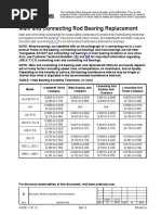 Main and Connecting Rod Bearing Replacement: Engineering Reference