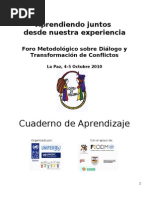 Cuaderno de Aprendizaje Foro metodológico de Diálogo y Conflicto