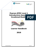 BTEC L1 Course Handbook For Performing Arts