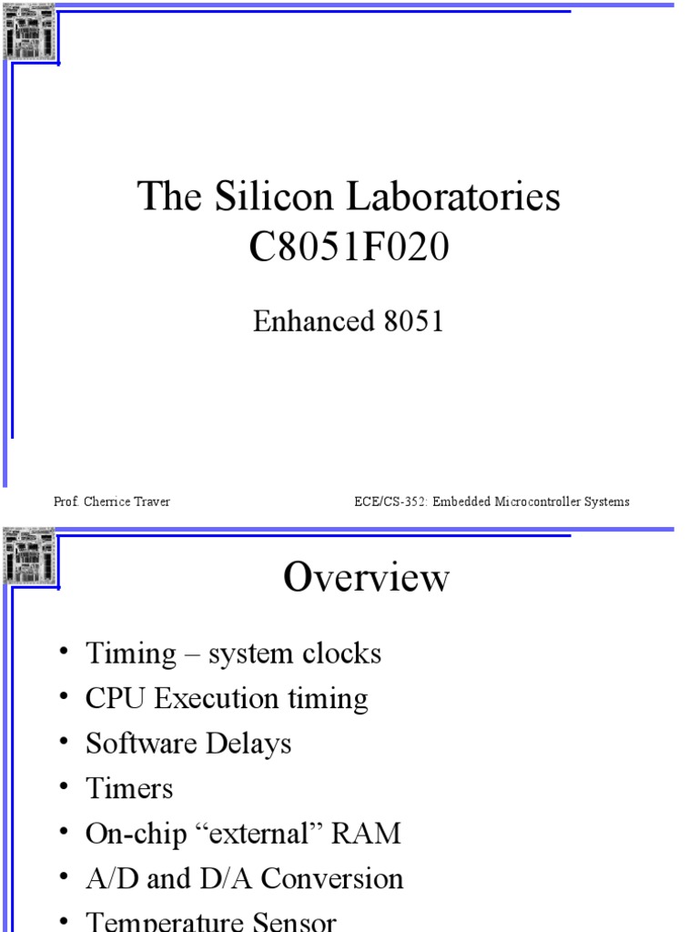 The Silicon Laboratories C8051F020 | PDF | Microcontroller | Analog To ...