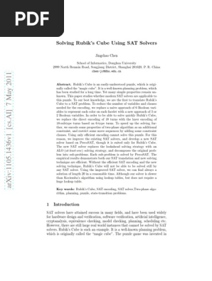 Resolver rubik usando sat