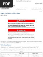 Engine Valve Lash - Inspect - Adjust c9