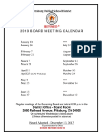 Board Meeting Dates - 2018-Revised