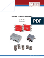 Acoustic Emission Preamplifiers: Specification