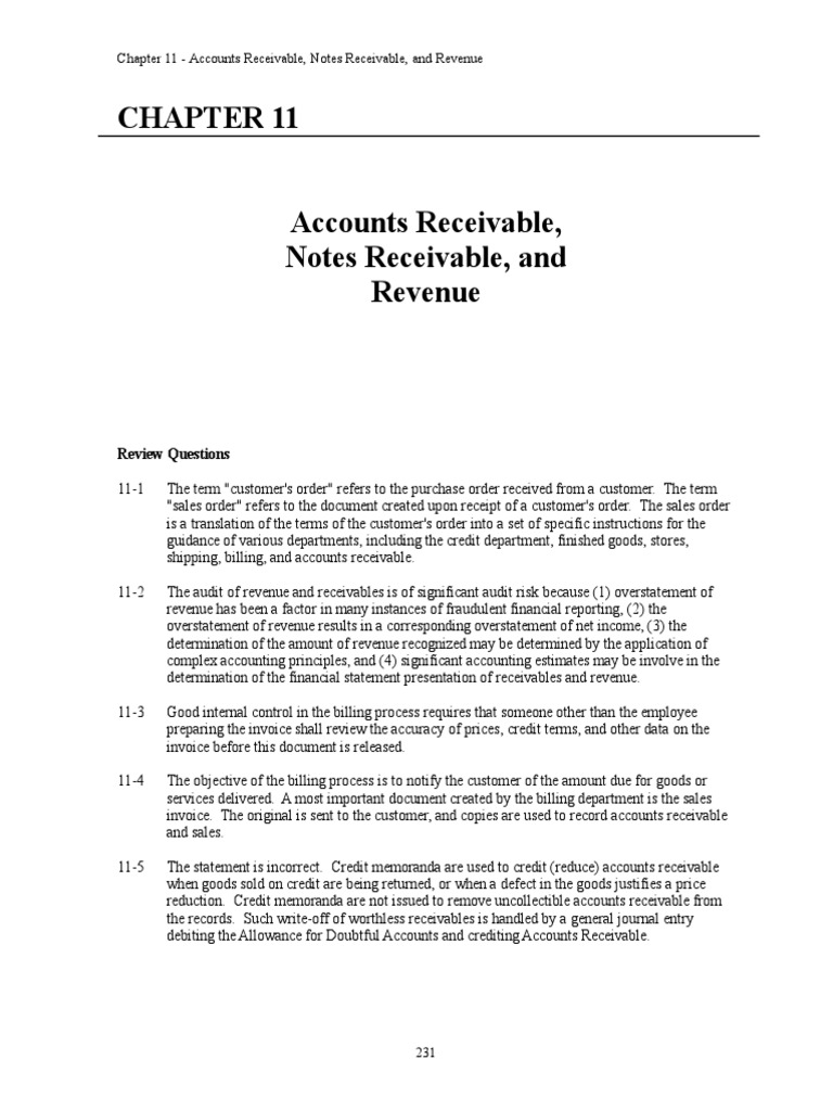 Accounts vs. Notes Receivable Explained | PDF | Audit | Debits And Credits