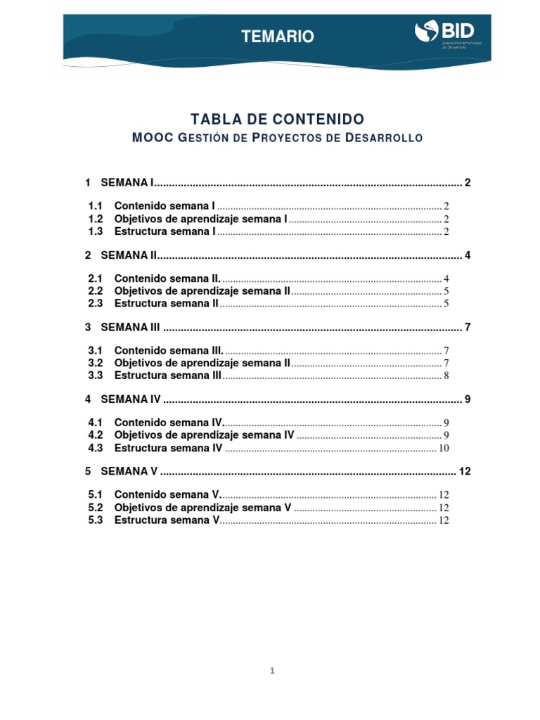 MOOC Gestión de Proyectos: Temario Completo | PDF | Business