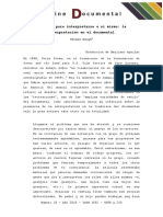 Actuando para Interpretarse A Sí Mismo: La Interpretatción en El Documental - Thomas Waugh