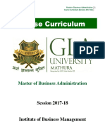 Course Curriculum: Master of Business Administration