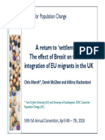 The Effect of Brexit on the Civic Integration of EU Migrants in the UK