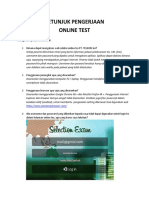 Petunjuk Pengerjaan Aplikasi Online Test PT Telkom PDF