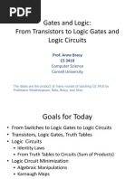 Gates and Logic: From Transistors To Logic Gates and Logic Circuits