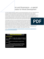 Decentralization and Governance - A Special Issue in Preparation For World Development