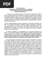 Manifest militars en suport a Franco