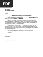 Absent Excuse Letter for Not Attending Class  Abrahamic 