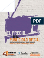 El Precio de La Publicidad Oficial Opacidad Discrecionalidad y Desinformacion Diagnostico de Los 18 Municipios de Sinaloa PDF