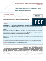 New Insights Towards Implications of Sea Buckthorn Oil in Human Health: A Review