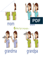 Baby Sign Language Chart Us