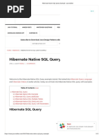 Hibernate Native SQL Query Example