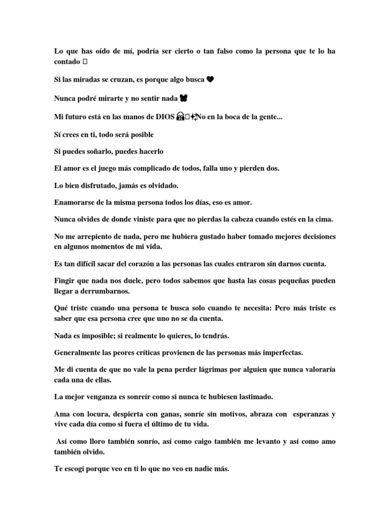 Reflexiones sobre el amor y la decepción | PDF | Locura | Amor, image size:768x1024