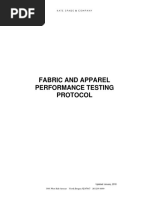 Fabric and Apparel Performance Testing Protocol