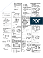 Plane and Solid Geometry Formulas