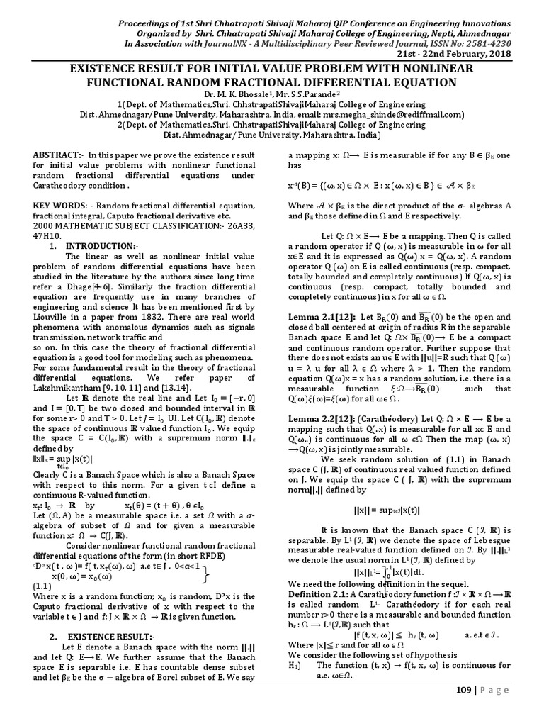 Journalnx Nonlinear Functional Random Nonlinear System Continuous Function