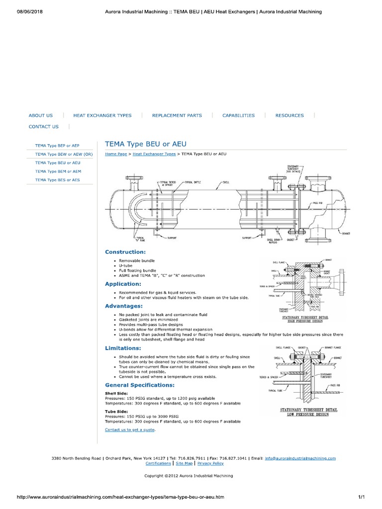 TEMA Type Configurations | PDF