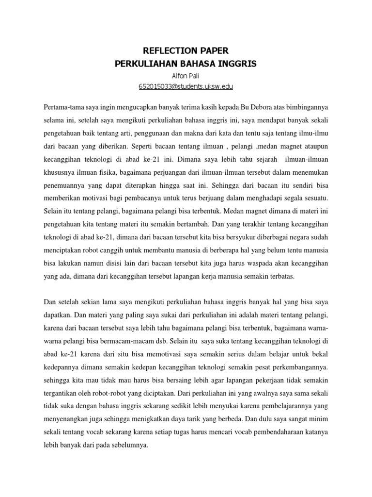 Reflection Paper | PDF