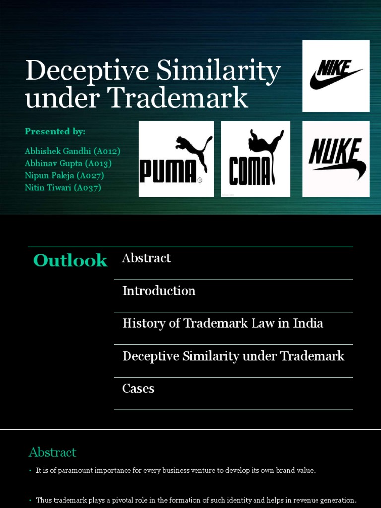 Deceptive Similarity Under Trademark: Presented by | PDF | Trademark ...