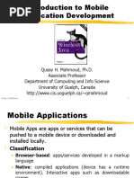 Introduction To Mobile Application Development