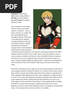 Jaune Arc Race: Human Alignment: Lawful Good Deity: Raison, King of Heroes Bloodline: Divinity (Minor) Favored Weapon: Swordplay