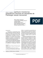 GASTAUD - Bem-Estar Espiritual e Transtornos Menores em Estudantes de Psicologia PDF