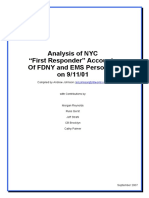 Report On NYC First Responder 9-11 Accounts