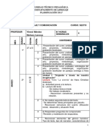 Planificación Lenguaje 6° 2017