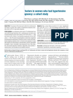 Cardiovascular Risk Factors in Women Who Had Hypertensive Disorders Late in Pregnancy: A Cohort Study