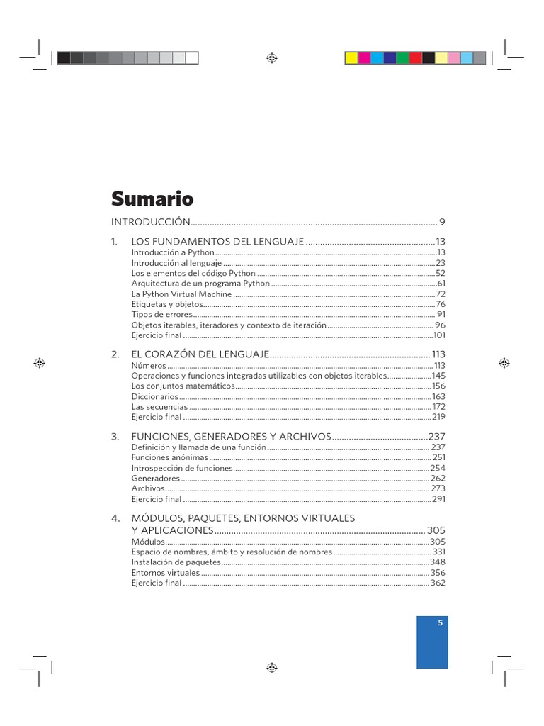 El Gran Libro de Python: Índice Completo | PDF | Python (lenguaje de ...
