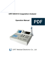 URIT-610 User Manual-Coagulation Analyzer