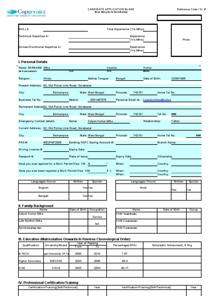 Application Form Government And Personhood Government